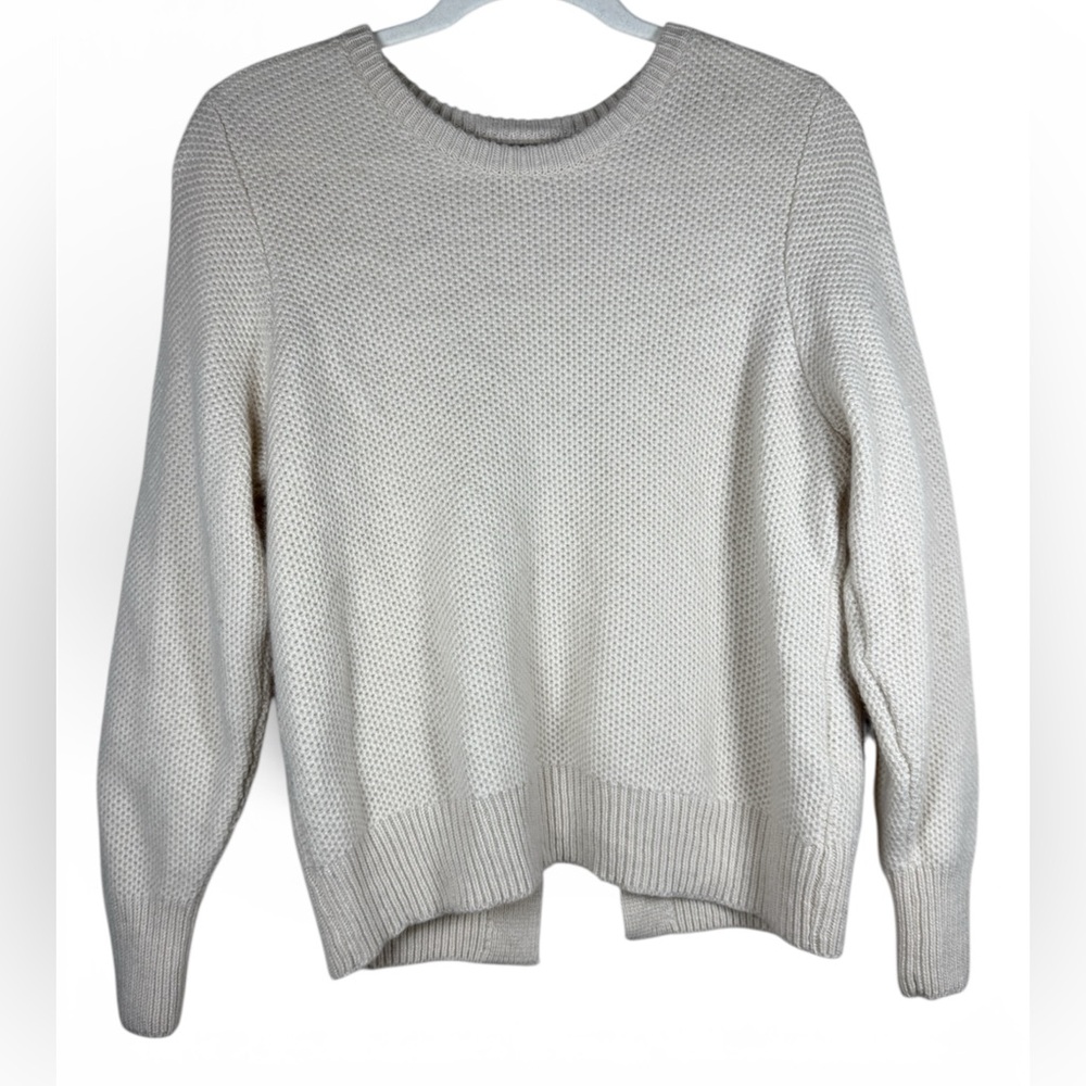 Ba&Sh Cashmere Open Back Waffle Knit Sweater Sz 6